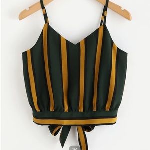 Green and yellow crop top